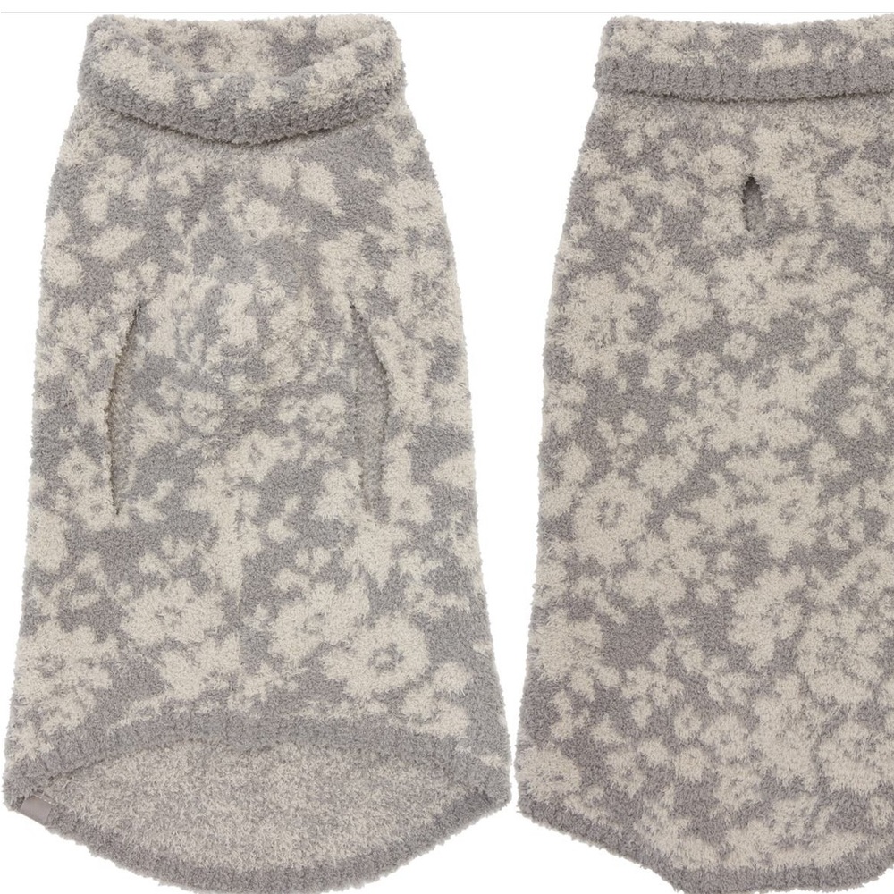 NEW Barefoot Dreams Cozy Chic Floral Dog Sweater